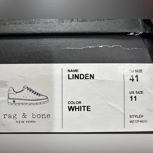 Rag & Bone Women's White Sneakers 41 US 11 - Picture 6 of 6